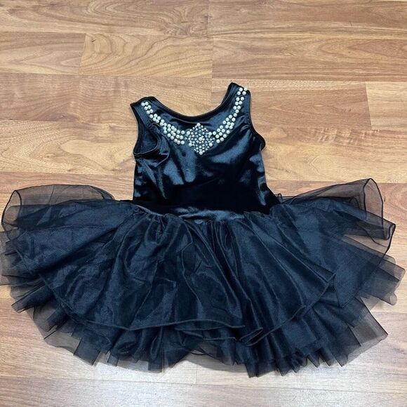 A Wish Come True Kids Girls 23061  Moon River Fit & Flare Dress Black Size XSC - Picture 3 of 9